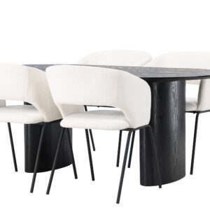 Isolde, Day – Ensemble repas ovale – Noir