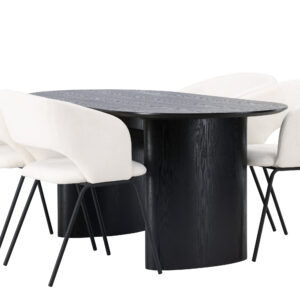 Isolde, Day – Ensemble repas ovale – Noir