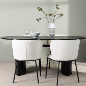 Isolde, Edina – Ensemble repas ovale – Noir