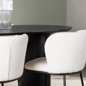 Isolde, Edina – Ensemble repas ovale – Noir