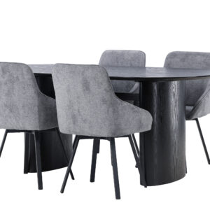 Isolde, Rosie – Ensemble repas ovale – Noir