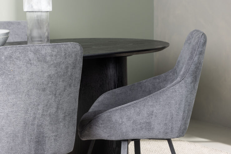 Isolde, Rosie – Ensemble repas ovale – Noir