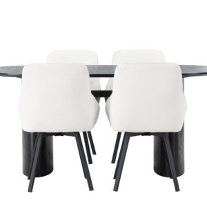 Isolde, Rosie – Ensemble repas ovale – Noir