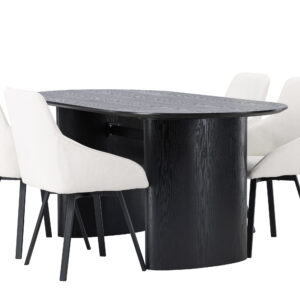 Isolde, Rosie – Ensemble repas ovale – Noir