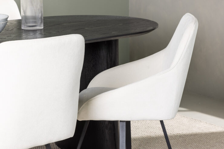 Isolde, Rosie – Ensemble repas ovale – Noir