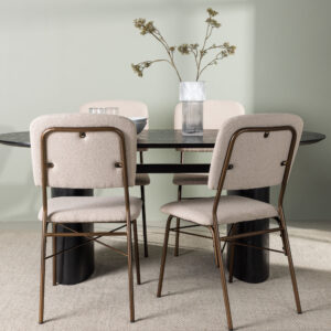 Isolde, Seda – Ensemble repas ovale – Noir