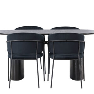 Isolde, Selma – Ensemble repas ovale – Noir
