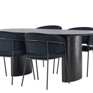 Isolde, Selma – Ensemble repas ovale – Noir