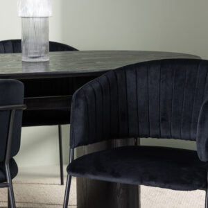 Isolde, Selma – Ensemble repas ovale – Noir