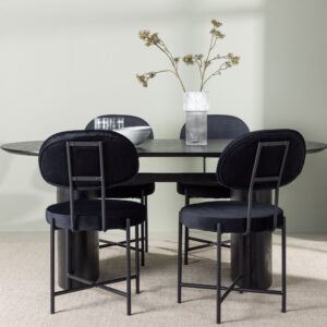 Isolde, Stella – Ensemble repas ovale – Noir
