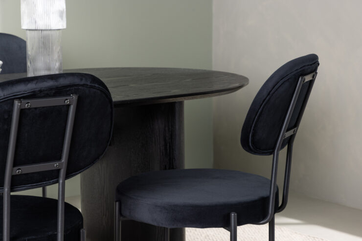 Isolde, Stella – Ensemble repas ovale – Noir