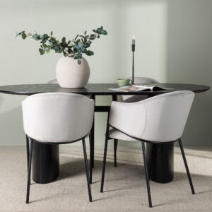 Isolde, Evelina – Ensemble repas ovale – Noir