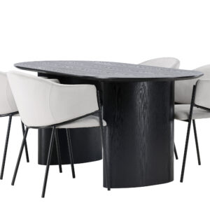 Isolde, Evelina – Ensemble repas ovale – Noir