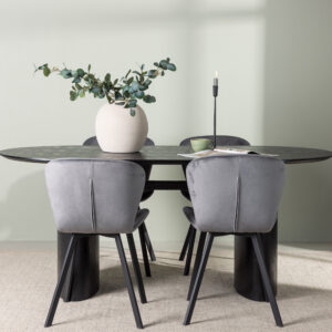 Isolde, Lilja – Ensemble repas ovale – Noir