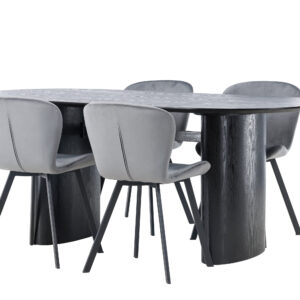 Isolde, Lilja – Ensemble repas ovale – Noir