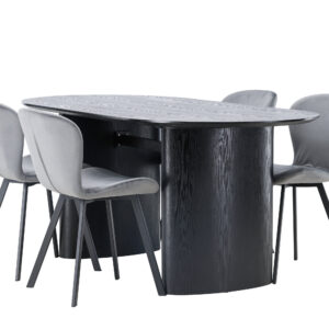 Isolde, Lilja – Ensemble repas ovale – Noir