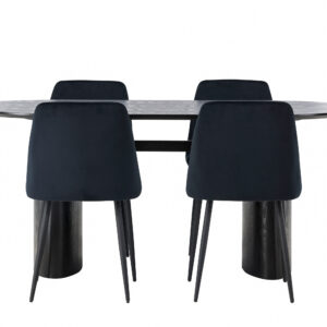 Isolde, Night – Ensemble repas ovale – Noir