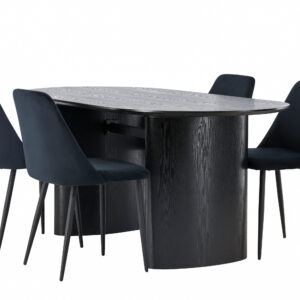 Isolde, Night – Ensemble repas ovale – Noir