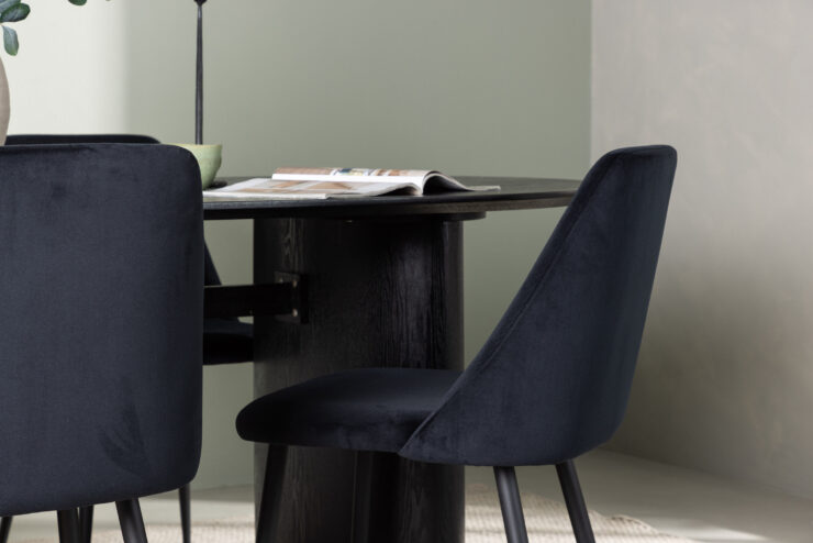 Isolde, Night – Ensemble repas ovale – Noir