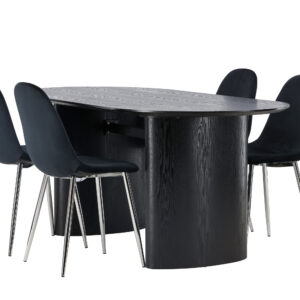 Isolde, Polar – Ensemble repas ovale – Noir