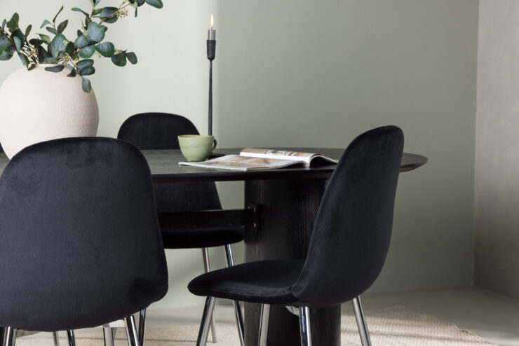 Isolde, Polar – Ensemble repas ovale – Noir