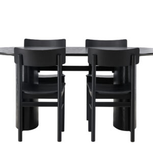 Isolde, Montros – Ensemble repas ovale – Noir