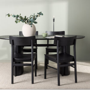 Isolde, Montros – Ensemble repas ovale – Noir