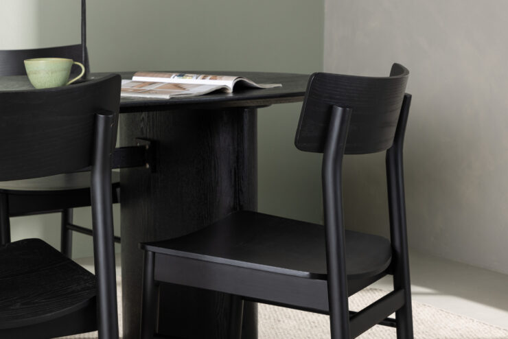 Isolde, Montros – Ensemble repas ovale – Noir