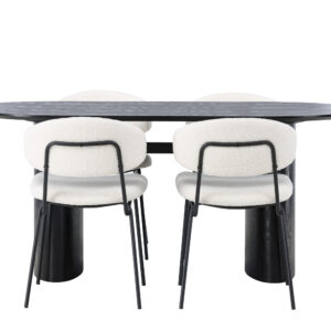 Isolde, Chico – Ensemble repas ovale – Noir