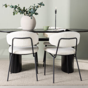 Isolde, Chico – Ensemble repas ovale – Noir