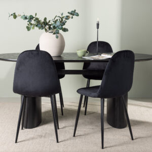 Isolde, Polar – Ensemble repas ovale – Noir