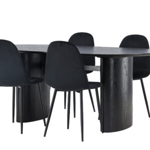 Isolde, Polar – Ensemble repas ovale – Noir