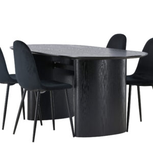 Isolde, Polar – Ensemble repas ovale – Noir