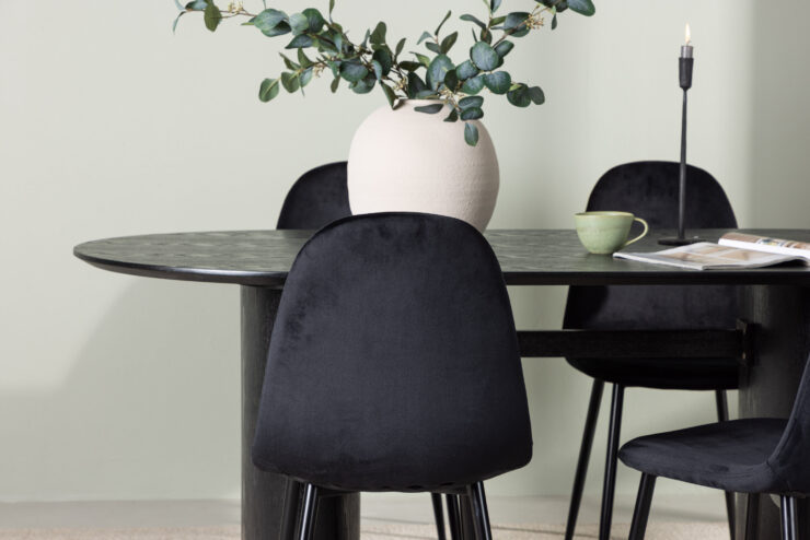 Isolde, Polar – Ensemble repas ovale – Noir