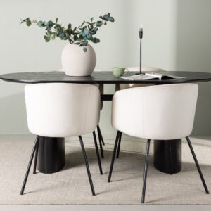 Isolde, Berit – Ensemble repas ovale – Noir