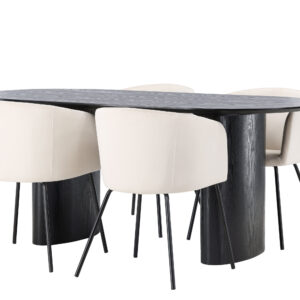 Isolde, Berit – Ensemble repas ovale – Noir