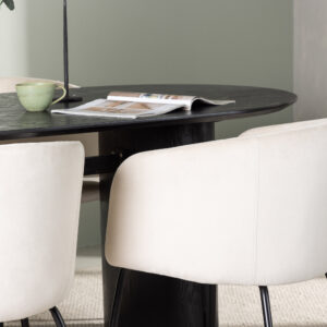 Isolde, Berit – Ensemble repas ovale – Noir