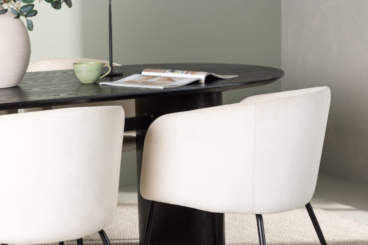 Isolde, Berit – Ensemble repas ovale – Noir