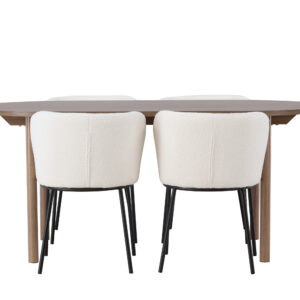 Andy, Edina – Ensemble repas ovale – Naturel