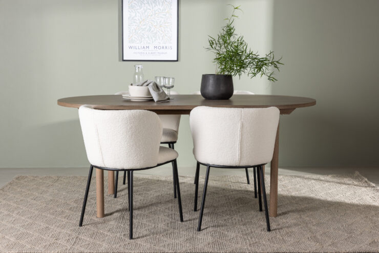 Andy, Edina – Ensemble repas ovale – Naturel
