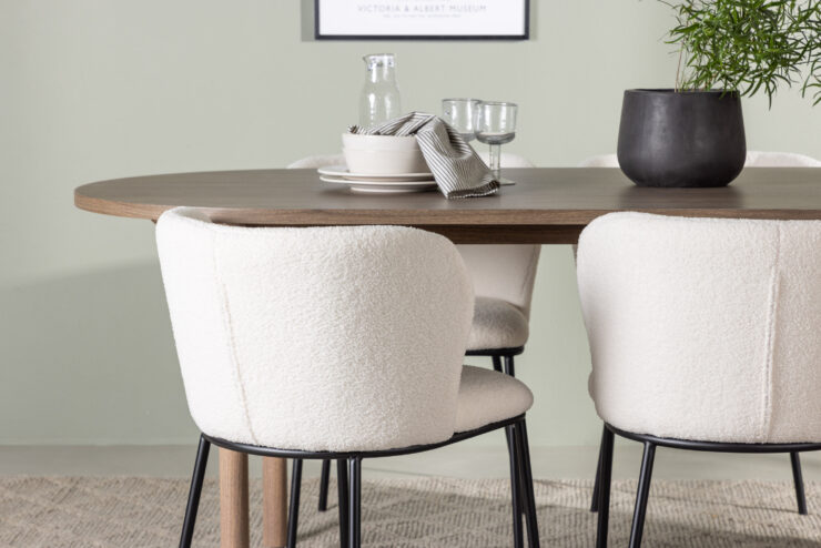 Andy, Edina – Ensemble repas ovale – Naturel