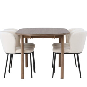 Andy, Edina – Ensemble repas ovale – Naturel