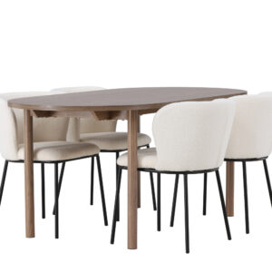 Andy, Edina – Ensemble repas ovale – Naturel