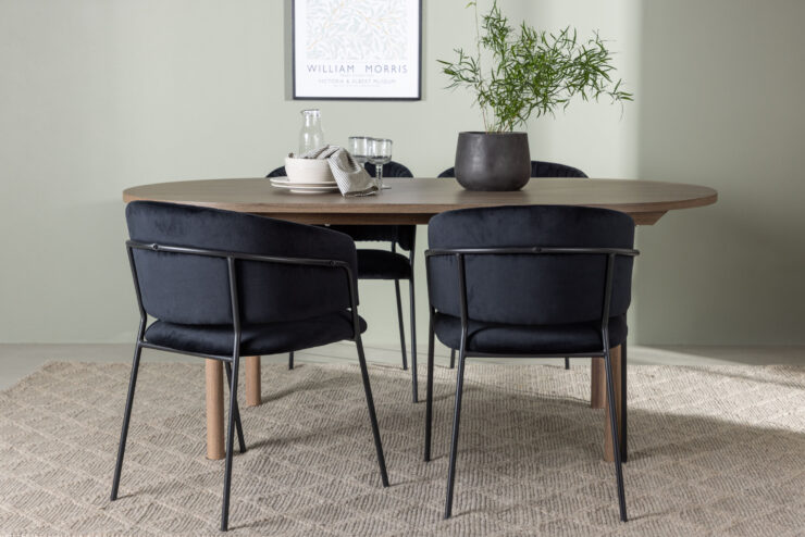 Andy, Selma – Ensemble repas ovale – Naturel