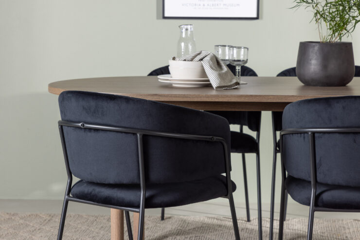Andy, Selma – Ensemble repas ovale – Naturel