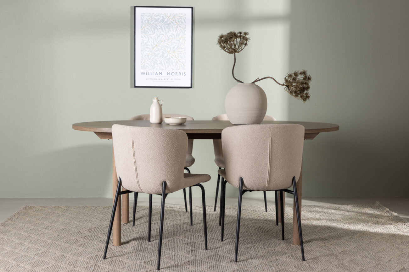 Andy, Modesto – Ensemble repas ovale – Naturel