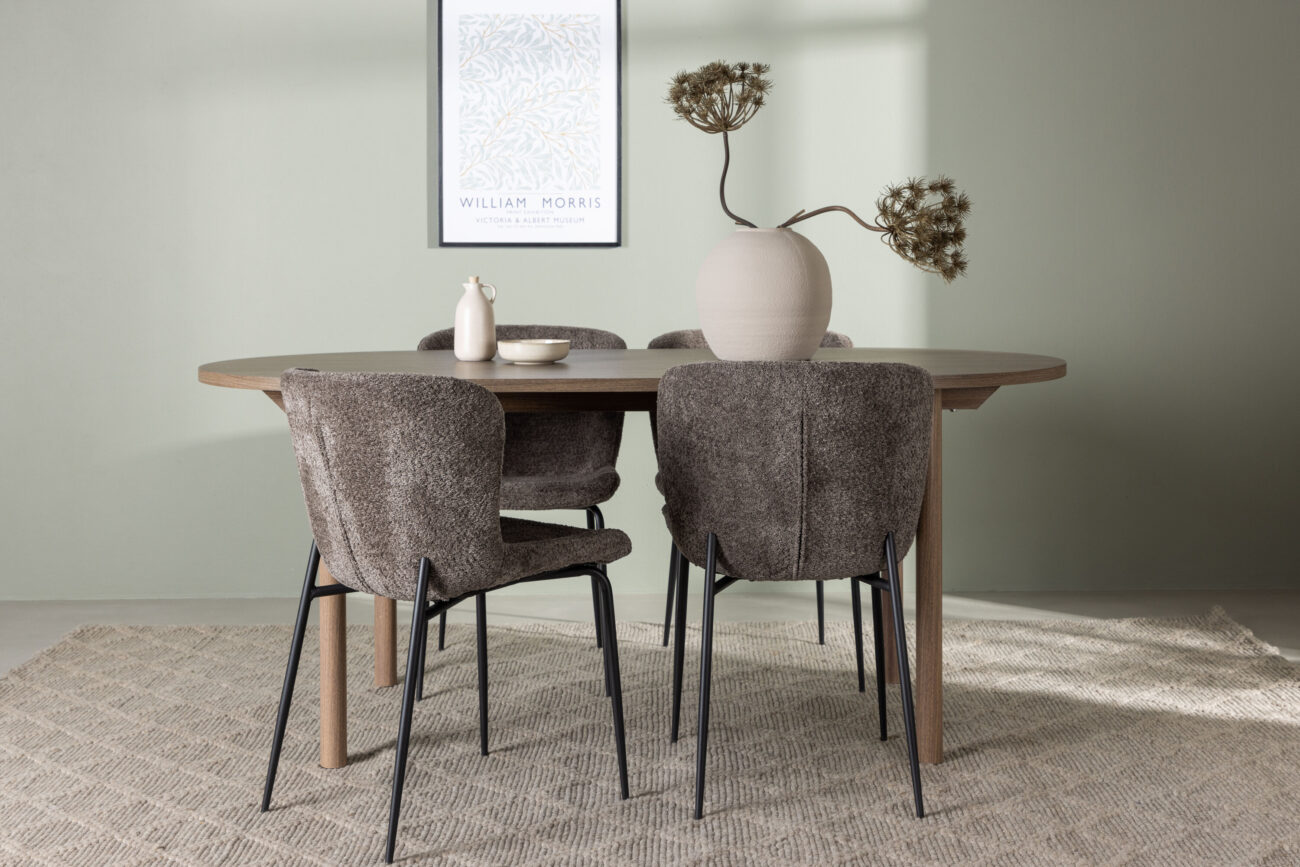 Andy, Modesto – Ensemble repas ovale – Naturel