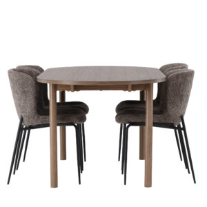 Andy, Modesto – Ensemble repas ovale – Naturel