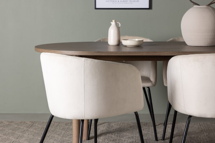 Andy, Berit – Ensemble repas ovale – Naturel