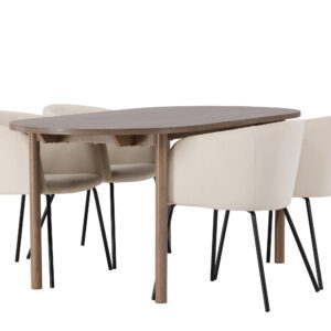 Andy, Berit – Ensemble repas ovale – Naturel